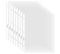 OS0150 Lot de 50 feuilles de protection pour feuilles de 8,5 x 11 pouces sans acide Transparent pour classeur à 3 anneaux