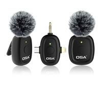 OSA Micro Cravate sans Fil 3 en 1 pour Appareil Photo, iOS, Android et Ordinateur Portable, 8 Heures de Temps de Travail, pour Enregistrement vidéo, Vlog, Youtube, TikTok