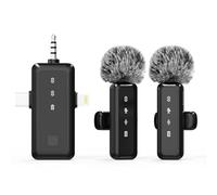 OSA Micro Cravate sans Fil 3 en 1 pour iPhone, Mini Micro Cravate pour iPad, Android, appareils Photo, Micro Cravate sans Fil avec écran LED, Micro USB C pour Enregistrement vidéo, Vlog, TikTok,