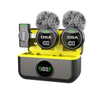 OSA Micro Cravate sans Fil pour iPhone et iPad, Lightning Mini Microphone sans Fil, Batterie de 40 Heures pour Enregistrement vidéo, interviews, podcasts, Youtube, Vlogs