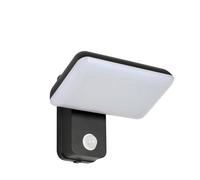 Osairous 16W Applique Murale Exterieur, Applique Exterieur avec Detecteur De Mouvement, IP65 Eclairage Exterieur avec Detecteur, Rotatif Lampe Exterieur Murale pour Jardin Terrasse, Noir 3000K