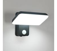 Osairous 16W Eclairage Exterieur avec Detecteur, Applique Exterieur avec Detecteur De Mouvement, IP65 Applique Murale Exterieur, Rotatif Luminaire Exterieur pour Jardin Terrasse, Noir 6500K