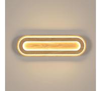 Osairous Applique Murale Intérieur, Lampe Murale LED, 25W 2812LM Moderne Applique Acrylique Design, Éclairage Couleur Bois Luminaire Mural pour Chambre, Salon, Couloir, Luz Cálida 3000K, 40CM