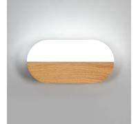 Osairous Applique Murale Intérieur, Lampe Murale LED, 7W 787LM Moderne Applique Acrylique Design, Éclairage Couleur Bois Luminaire Mural pour Chambre, Salon, Couloir, Lumière Blanche 6500K, 22CM