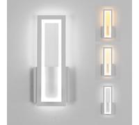 Osairous Applique Murale Intérieure LED, 16W 1800LM Lampe Murale Blanc Moderne Acrylique, Luminaire Mural 3000K/4500K/6500K pour Chambre, Salon, Couloir, Escalier, 32CM