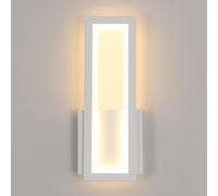 Osairous Applique Murale Intérieure LED, 16W 2000LM Lampe Murale Blanc Moderne Acrylique, Luminaire Mural Chambre 3000K Blanc Chaud pour Salon, Couloir, Escalier, 32CM