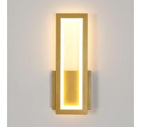 Osairous Applique Murale Intérieure LED, 16W 2000LM Lampe Murale Moderne Acrylique Or, Luminaire Mural Chambre 3000K Blanc Chaud pour Salon, Couloir, Escalier, 32CM