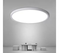 Osairous Plafonnier LED Ø30cm, 24W 2160LM Lampe De Plafond, IP44 Plafonnier Salle De Bain LED, 6500K Blanc Froid Luminaire Pour Chambre, Salle De Bain, Cuisine, Couloir, Balcon