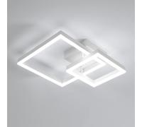 Osairous Plafonnier LED, 36W 4050LM Luminaire Plafonnier Moderne Acrylique Carré, Lumière Blanche 6500K Lampe de Plafond Aluminium pour Chambre, Cuisine, Salle à Manger, Blanc, 52CM