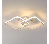 Osairous Plafonnier LED 42W 4700LM, Lampe de Plafond LED Moderne,3000K 64CM | Luminaire Plafonnier Acrylique Blanc Carré pour Salon Chambre Cuisine Salle à Manger