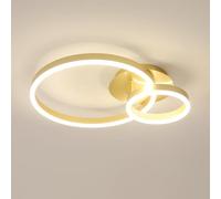 Osairous Plafonnier LED, 42W 4725LM Lampe de Plafond, Luminaire Plafonnier Moderne pour Salon Chambre Cuisine Couloir Coucher, Lumière Neutre 4500K, Longueur 50cm, Or