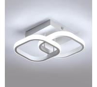 Osairous Plafonnier LED, Lampe de Plafond Chambre 22W 2550LM, Luminaire Plafonnier Salon Moderne Acrylique pour Couloir Cuisine, Blanc Froid 6500K, Dia 29CM