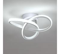 Osairous Plafonnier LED Moderne, 22W 2500LM Luminaire Plafonnier Blanc Chambre,Lampe de Plafond Cuisine en Aluminium pour Balcon Salon Couloir, Blanc Froid 6500K, Dia 25cm