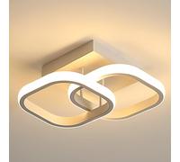 Osairous Plafonnier LED Moderne, 22W Luminaire Plafonnier en Acrylique 2475LM, Lampe de Plafond Chambre LED Carré Blanc pour Salon Cuisine Couloir, Blanc Chaud 3000K, 29CM