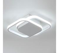 Osairous Plafonnier Led Moderne 24W 2880LM Luminaire Plafonnier 6500K Blanc Froid Carré Design Minimaliste éclairage de Plafond pour Cuisine Couloir Salon Coucher