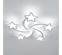 Osairous Plafonnier LED Moderne, 60W 6700LM Lampe de Plafond, Lustre Créatif Forme De Étoile À 5 Têtes, Luminaire Plafonnier pour Chambre Salon, Lumière blanche froide 6500K