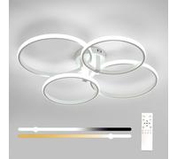 Osairous Plafonnier LED Moderne Dimmable, 42W 4725LM Moderne Lampe de Plafond LED avec Télécommande 3000K-6500K& Fonction de Mémoire, Luminaire Plafonnier pour Chambre, Salon, Blanc, 72 * 64 * 12CM