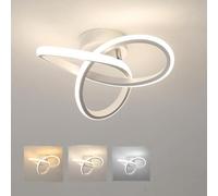 Osairous Plafonnier LED Moderne, Lampe de Plafond Blanc Chambre 20W 2200LM, Luminaire Plafonnier Cuisine en Aluminium 3000K/4500K/6500K pour Balcon Salon Couloir, Dia 25cm