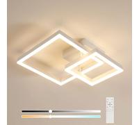 Osairous Plafonnier LED Réglable, 36W 4050LM Luminaire Plafonnier Moderne, Luminaire LED Plafond avec Télécommande 3000K-6500K en Aluminium pour Chambre Cuisine Couloir, Blanc, 52CM