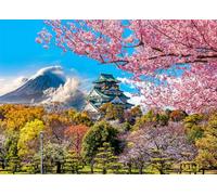 Osaka Castle Puzzle 1000 Pièces Adulte Fuji Cherry Blossom Japon Adulte Puzzle 1000 Pièces