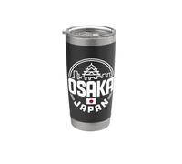 Osaka Japan Circle Emblème souvenir de voyage Gobelet isotherme en acier inoxydable double paroi