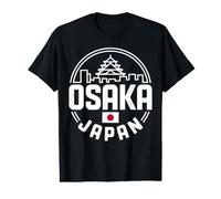 Osaka Japan Circle Emblème Souvenir de Voyage T-Shirt Graphique avec Valeur