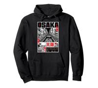 Osaka Japan Cityscape Street Illustration d'art Graphique Sweat à Capuche