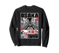 Osaka Japan Cityscape Street Illustration d'art Graphique Sweatshirt