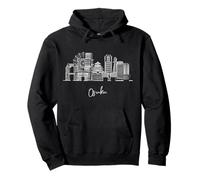 Osaka Japon Skyline Asie Voyage Souvenirs Blanc Paysage urbain Sweat à Capuche