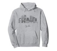 Osaka Japon Skyline Asie Voyage Souvenirs Noir Paysage urbain Sweat à Capuche