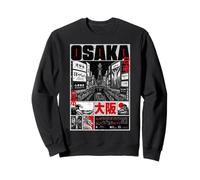 Osaka Japon Street Art Illustration Paysage Urbain Sweatshirt