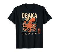 Osaka Japon Takoyaki Octopus Foodie Retro Kanji Souvenir T-Shirt