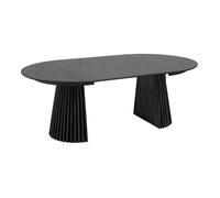 Osaka table à manger incluant 2 rallonges, ø120x120-160-200cm noir.