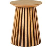 Osaka table d'angle Ø40cm en placage chêne.