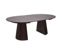 Osaka table de salle à manger avec 2 plateaux supplémentaires ø120x120-160-200cm smoked