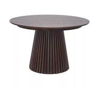 OSAKA - Table ronde extensible bois marron D120 Marron