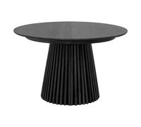 OSAKA - Table ronde extensible bois noir D120 Noir