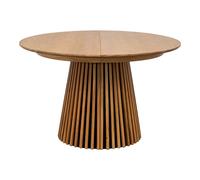 OSAKA - Table ronde extensible en bois D120 Marron