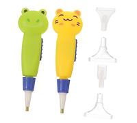 OSALADI 1 Ensemble Kit de Manucure avec Stylo à Point Lumineux Outils Art pour Ongles avec Têtes de Dotting Verte Chat Jaune Pratique pour de Nail Art