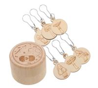 OSALADI 1 Ensemble Set de Marqueurs de Tricot Sculptés avec Boîte de Rangement Accessoires Pratiques pour Crochet et Tricot pour Marquer les Points et Projets Diy