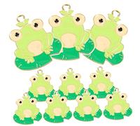 OSALADI 1 Jeu Bijoux De Grenouille De Couronne Pour Charmes De Grenouille Breloques Bracelet Grenouille Mignon Charmes D'animaux Charme De Grenouille Alliage De Zinc 10 Pièces