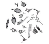 OSALADI 1 Jeu Pendentifs Alliage Diy Charms Mini Ciseaux Et Peigne Miroir Argenté Pour Création De Bijoux Accessoires Pour Colliers Pour Projets De Scrapbooking Et Cosplay 40 Pièces