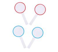 OSALADI 1 Jeu Tableau De Vote Effaçable Portable Panneaux Blancs Réutilisables À Main Avec Rouges Pour Juges Et Enchères 4 Pièces