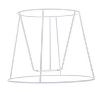 OSALADI 1 Pc Porte-ombre Cadres Lumineux De Table Couvercle De Cage D'ampoule Ventilateur De Plafond Blanc Cadre D'abat-jour En Fil De Fer Abat-jour Harpe Support De Lampe E27 Rond Le Fer