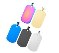 OSALADI 1 Pendentif Acier Inoxydable Pour Bijoux Diy Plaque Vierge Colorée Avec Anneau De Suspension Pour Création De Colliers Et Accessoires De 5 Pièces