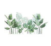 OSALADI 1 Sticker Feuille De Tortue Chambre De Monstera Stickers Décoration Murale Végétale Stickers Muraux Feuilles De La Jungle Autocollant Fenêtres La Fenêtre Feuilles Vertes Pvc