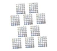 OSALADI 10 feuilles Autocollants à Gratter DIY Ronds Autocollants Autoadhésifs à Gratter pour Jeux Récompenses et Fêtes Lot Stickers Holographiques Diamond