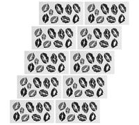 OSALADI 10 Feuilles Tatouages Éphémères Lèvres Imperméables Autocollants Décoratifs pour Cosplay Festivals Saint-valentin et Halloween Stickers Visage et Corps pour Photoshoot