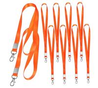 OSALADI 10 Pièces Lanière D'identification Longes En Vrac Nom Lanière Avec Support D'identification Coloré Plaine Personnel Corde De Corde Pour Lanières Polyester Orange