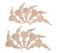 OSALADI 10 Pièces Lot de Appliques Massif Sculptées Décorations Dangle pour Meubles Portes Armoires Lits Décoration Murale Naturelle